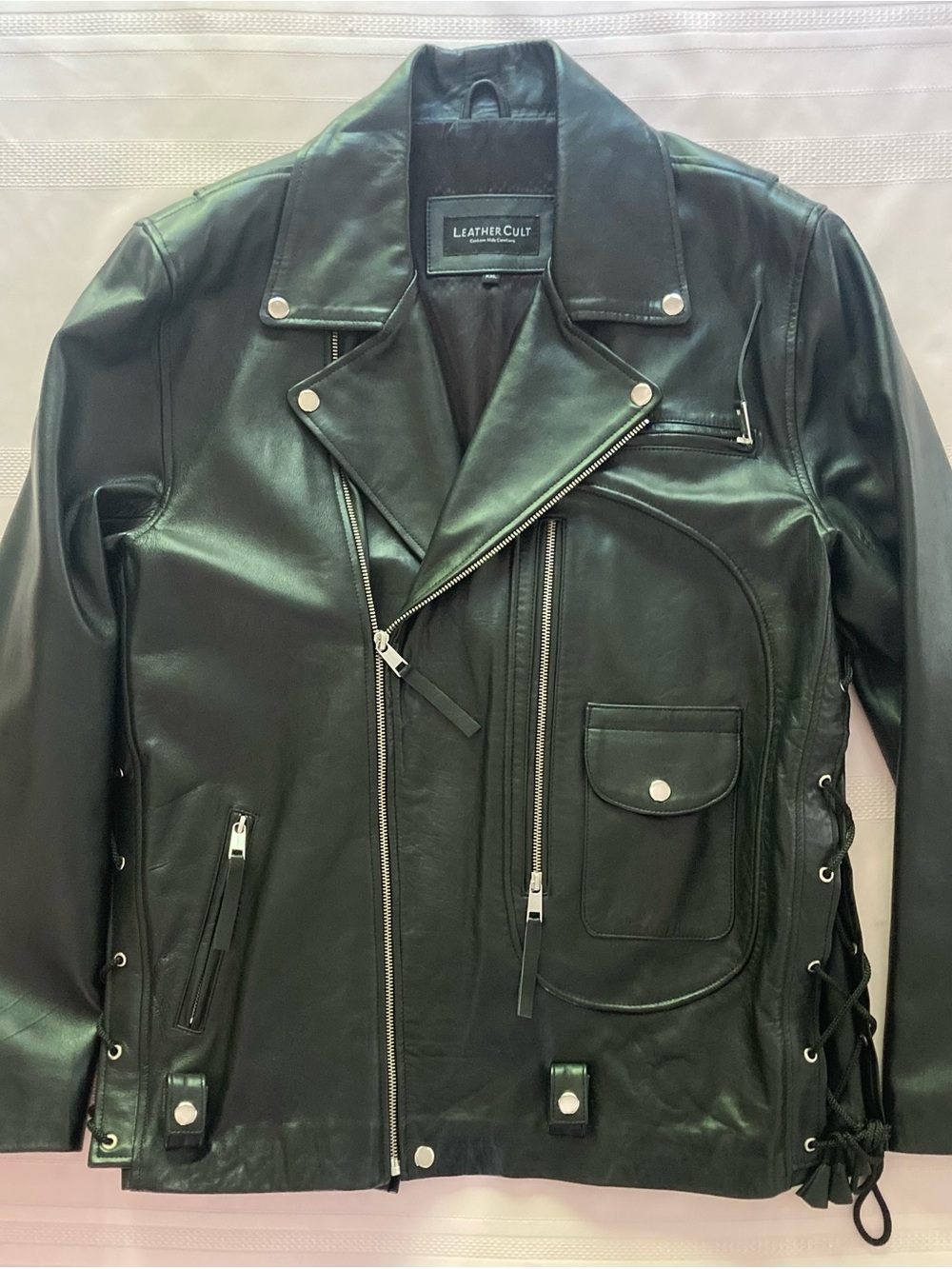 Men’s Black Leather Biker Jacket - Classic Moto Style